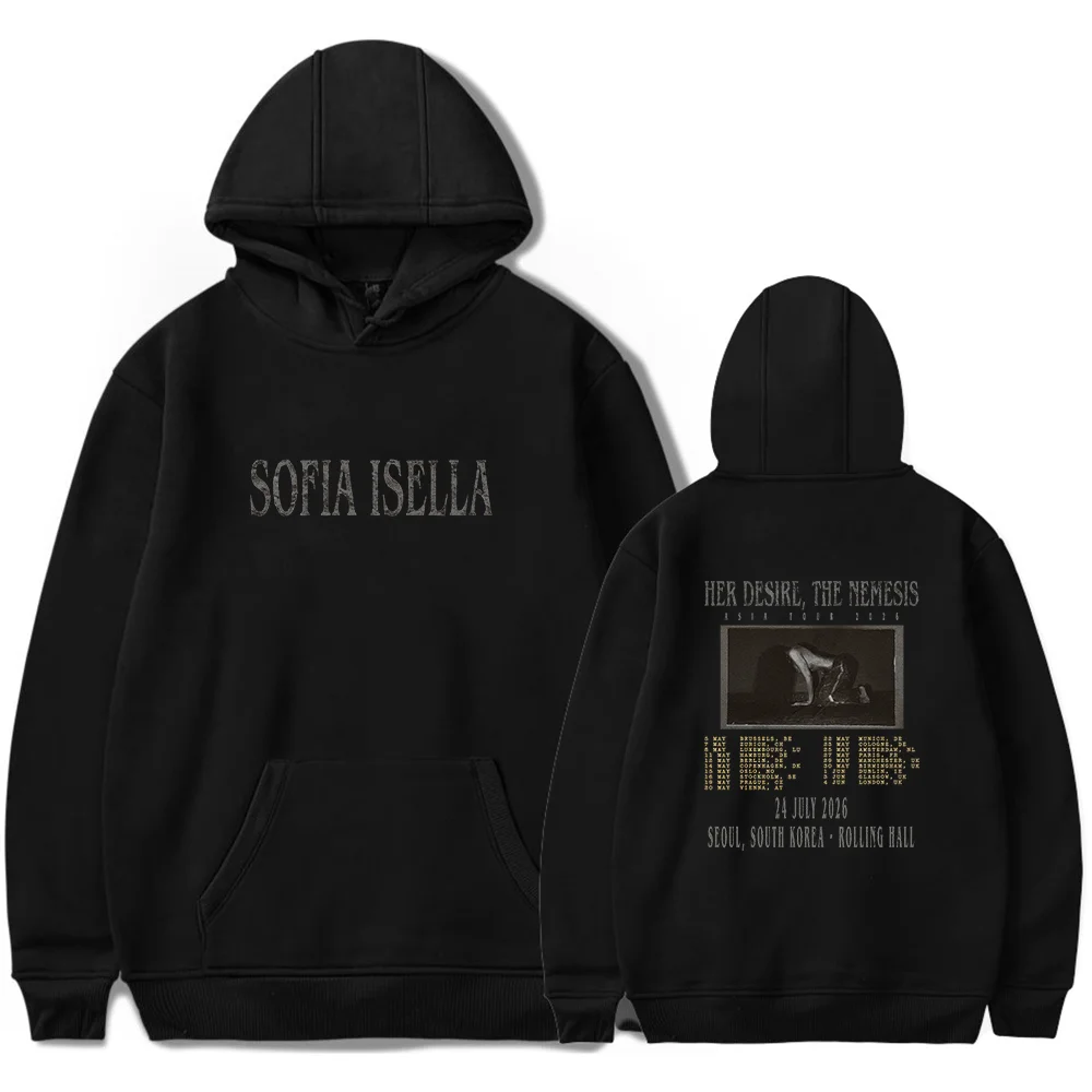 Sofia Isella Hoodie showing some iconic images related to this artist